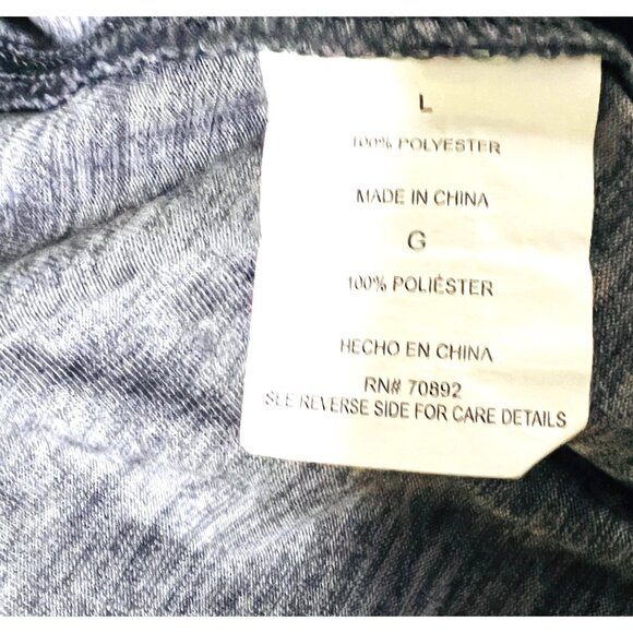 Heather Gray & Black Racerback Tank Layers Large Womens Activewear Stretch Fit - Picture 6 of 6